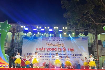 TRI ÂN SỰ ĐỒNG HÀNH CÙNG CHƯƠNG TRÌNH VĂN NGHỆ “KHÁT VỌNG TUỔI TRẺ” CỦA TRƯỜNG TH&THCS BA NGẠC
