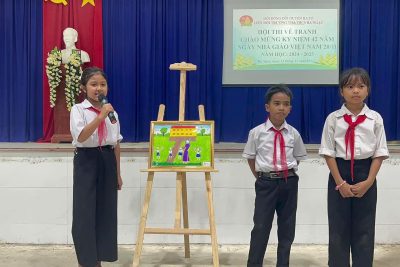 Liên đội trường TH&THCS Ba Ngạc tổ chức hội thi vẽ tranh với chủ đề ” Biết ơn thầy cô” chào mừng kỉ niệm 42 năm ngày nhà giáo Việt Nam